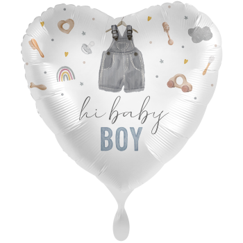 XXL Folienballon Herz hi baby Boy